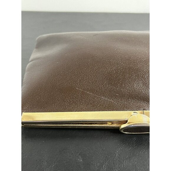 Etra Brown Leather Clutch Shoulder Purse Vintage 1950s - Picture 16 of 16